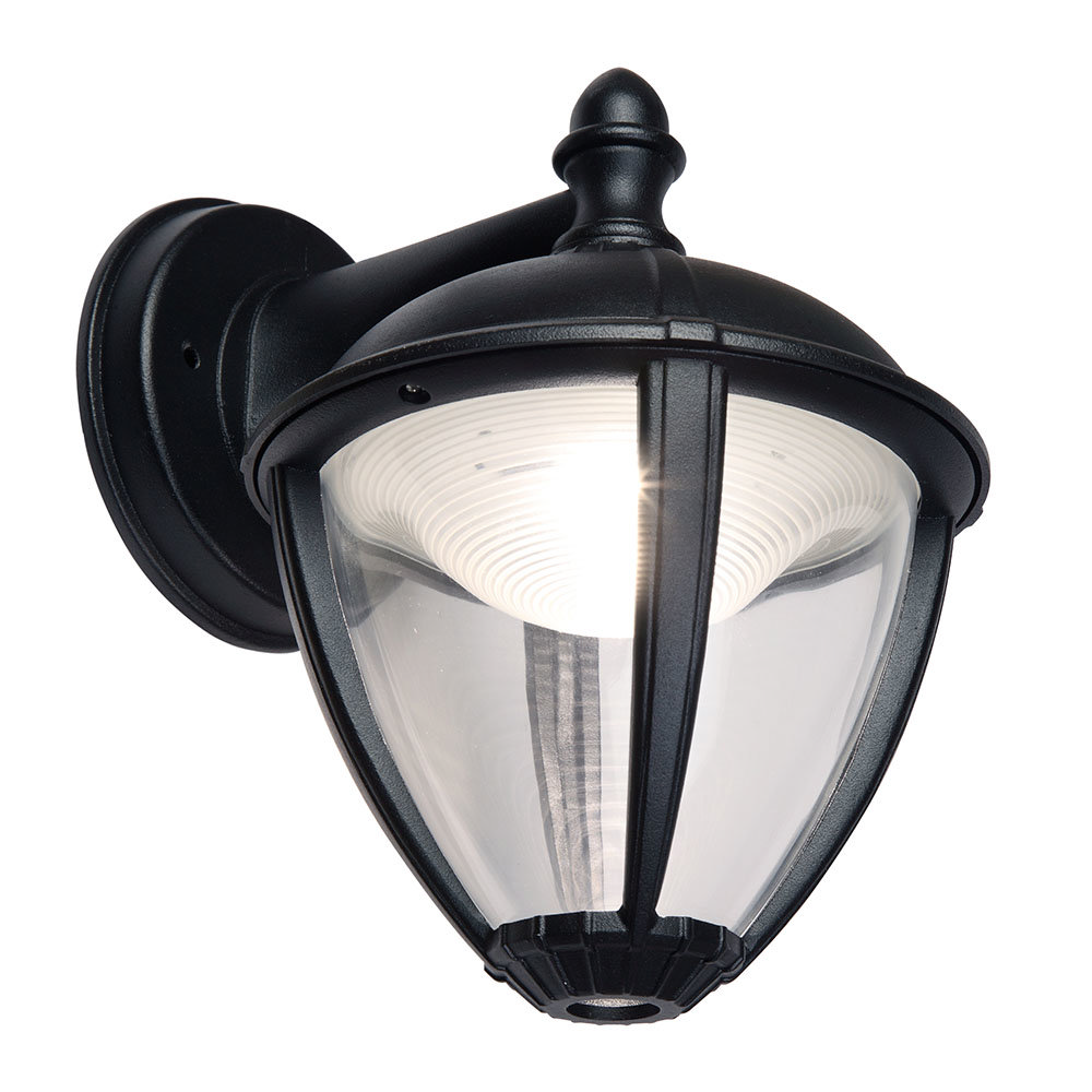 Revive Outdoor Matt Black LED Down Lantern Large Image