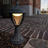 Revive Outdoor Matt Black LED Pedestal Lantern  Feature Large Image