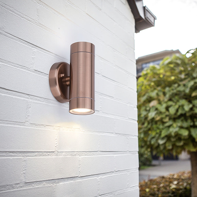 Revive Outdoor Modern Copper Up & Down Wall Light  Standard Large Image