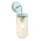 Revive Outdoor Pale Blue Curved Arm Wall Light Large Image