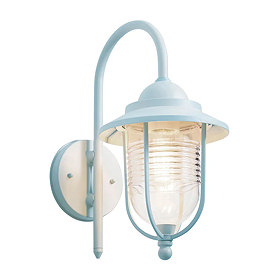 Revive Outdoor Pale Blue Fishermans Lantern Wall Light Large Image