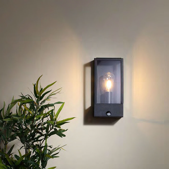 Revive Outdoor PIR Black Box Lantern  Profile Large Image