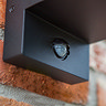 Revive Outdoor PIR Matt Black Frame Wall Light  Profile Large Image