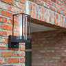 Revive Outdoor PIR Matt Black Frame Wall Light  Standard Large Image