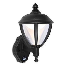 Revive Outdoor PIR Matt Black LED Up Lantern Medium Image