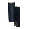 Revive Outdoor PIR Modern Black Up & Down Wall Light  In Bathroom Large Image