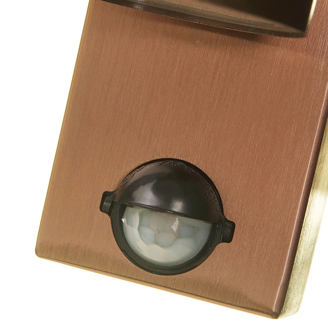 Revive Outdoor PIR Modern Copper Up & Down Wall Light  Profile Large Image