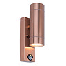 Revive Outdoor PIR Modern Copper Up & Down Wall Light  In Bathroom Large Image
