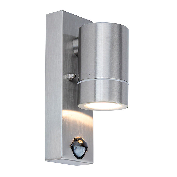 Revive Outdoor PIR Modern Stainless Steel Wall Down Light Large Image