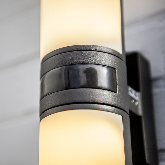 Revive Outdoor PIR Rotatable Tubular Dark Grey Wall Light  Profile Large Image