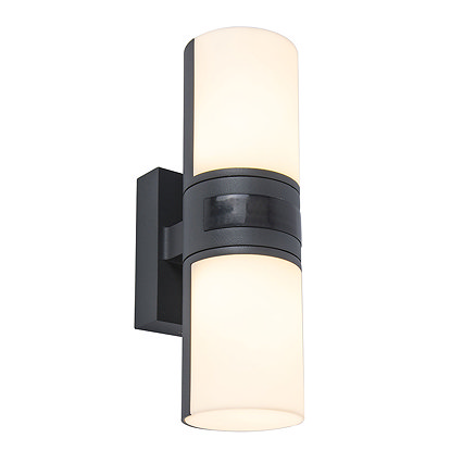 Revive Outdoor PIR Rotatable Tubular Dark Grey Wall Light Large Image