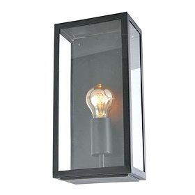 Revive Outdoor Satin Black Box Lantern Large Image