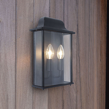 Revive Outdoor Slim Black Wall Lantern  Profile Large Image