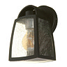 Revive Outdoor Small Matt Black Wall Light with Seeded Glass Diffuser  Feature Large Image