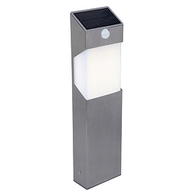 Revive Outdoor Solar PIR Stainless Steel Bollard Light Large Image