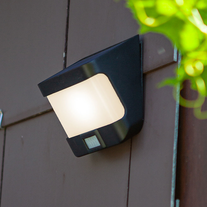 Revive Outdoor Solar PIR Wall Light (W118 x L125 x H69mm) Large Image