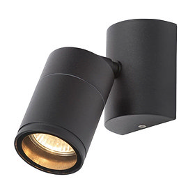 Revive Outdoor Steel Black Wall Spotlight Large Image