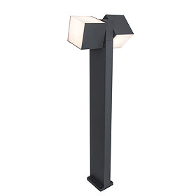 Revive Outdoor Twin Rotatable Dark Grey Bollard Light Large Image