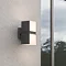Revive Outdoor Twin Rotatable Dark Grey Wall Light  In Bathroom Large Image