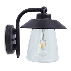 Revive Outdoor Vintage Black Bronze Down Lantern Large Image
