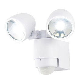 Revive Outdoor White Security Twin Spotlights with PIR Sensor Medium Image