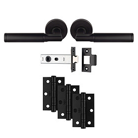 Revive Regent Ultimate Door Handle Pack - Matt Black Large Image