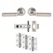 Revive Regent Ultimate Door Handle Pack - Satin Nickel/Polished Chrome Large Image