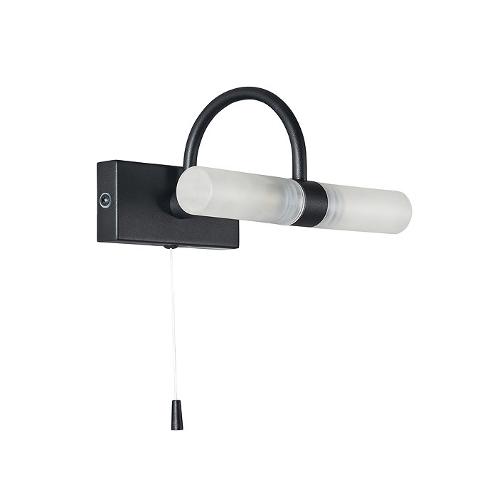 Revive Satin Black 2-Light Bathroom Wall Light