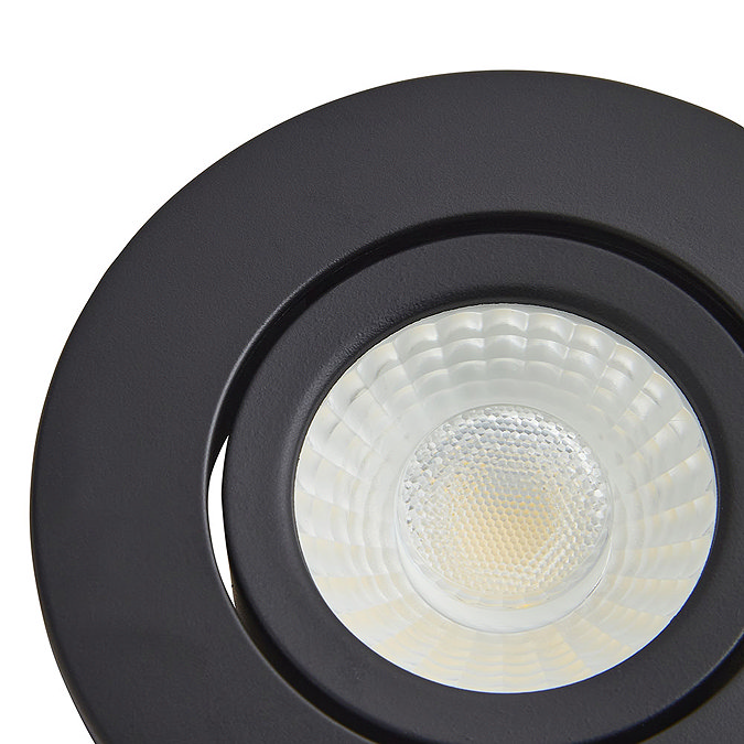 Revive Satin Black IP65 LED Fire-Rated Tiltable Downlight  Feature Large Image