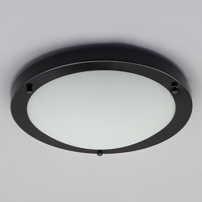 Ellis & Co Satin Black Small LED Flush Bathroom Ceiling Light