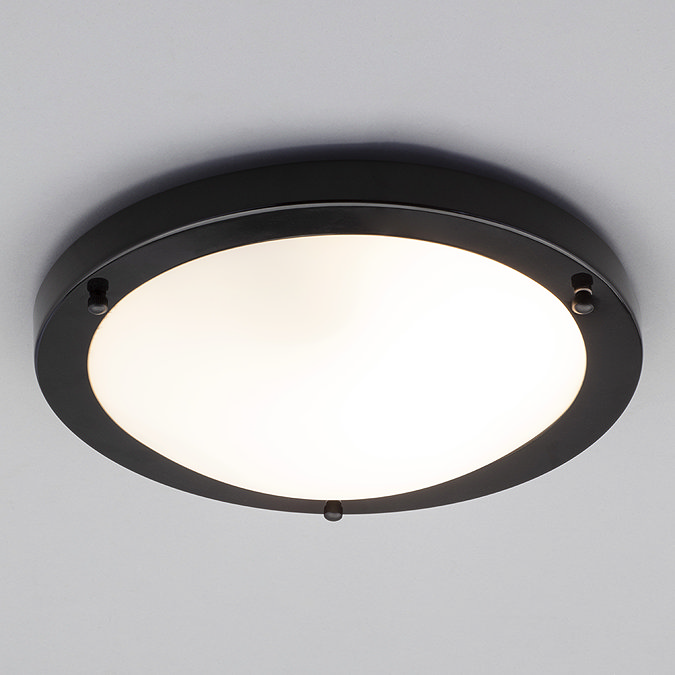 Ellis & Co Satin Black Small LED Flush Bathroom Ceiling Light