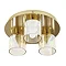 Revive Satin Brass/Champagne Glass 3-Light Plate Ceiling Light  Profile Large Image