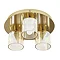 Revive Satin Brass/Champagne Glass 3-Light Plate Ceiling Light Profile Large Image