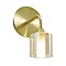Revive Satin Brass/Champagne Glass Wall Light Large Image
