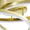 Revive Satin Brass Crossover LED Bathroom Ceiling Light Profile Large Image