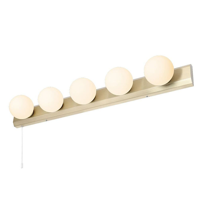 Revive Satin Brass Hollywood 5-Light Wall Light Large Image