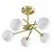 Revive Satin Brass/Opal Glass 5-Light Cross Arm Ceiling Light  Profile Large Image