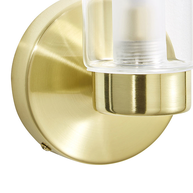 Revive Satin Brass Tube Bathroom Wall Light  Feature Large Image