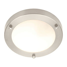 Revive Satin Nickel 12W Small LED Flush Ceiling Light Medium Image