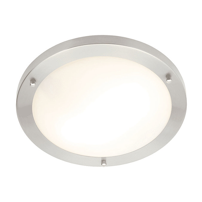 Revive Satin Nickel 18W Large LED Flush Ceiling Light Large Image