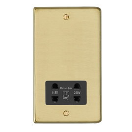 Revive Shaver Socket Brushed Brass/Black Large Image