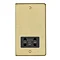 Revive Shaver Socket Brushed Brass/Black Large Image