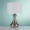 Revive Satin Silver Touch Table Lamp with White Shade  Profile Large Image