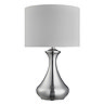 Revive Satin Silver Touch Table Lamp with White Shade Large Image
