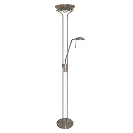 Revive Satin Silver Mother & Child Floor Lamp Large Image