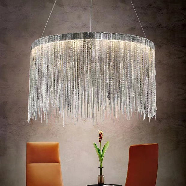 Revive Silver Waterfall Pendant Ceiling Light