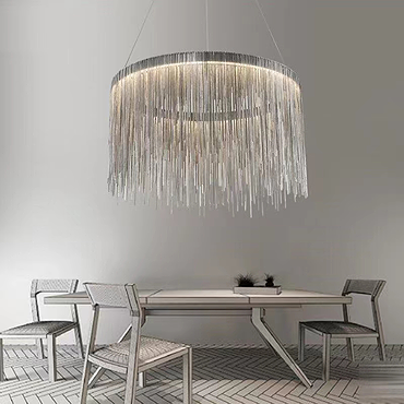 Revive Silver Waterfall Pendant Ceiling Light