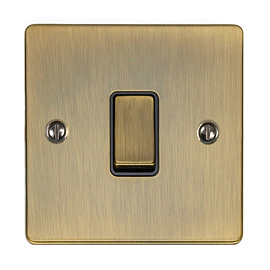 Revive Single Light Switch - Antique Brass Large Image