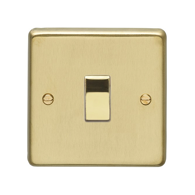 Revive Single Light Switch - Brushed Brass Large Image