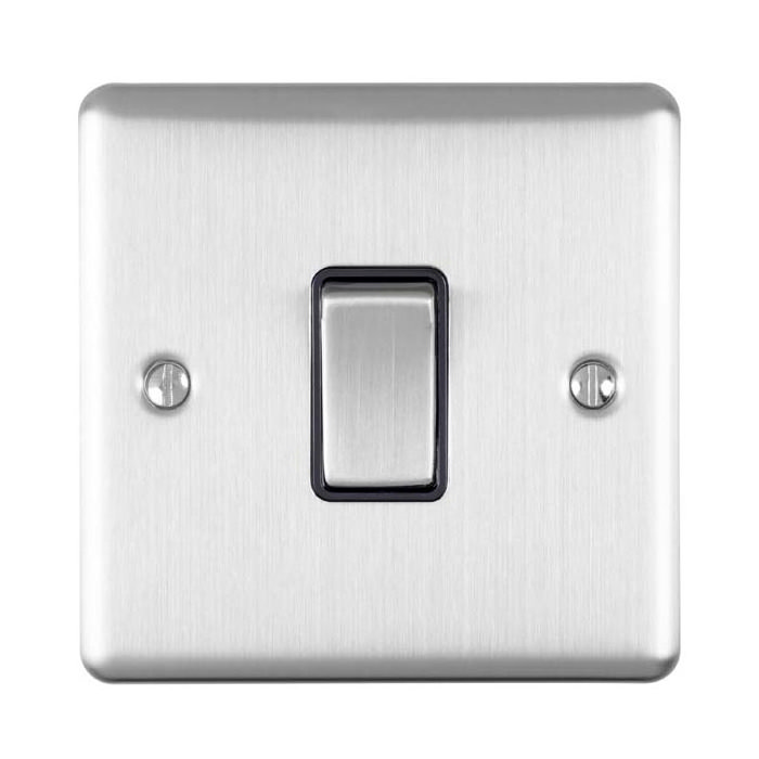 Revive Single Light Switch - Satin Steel